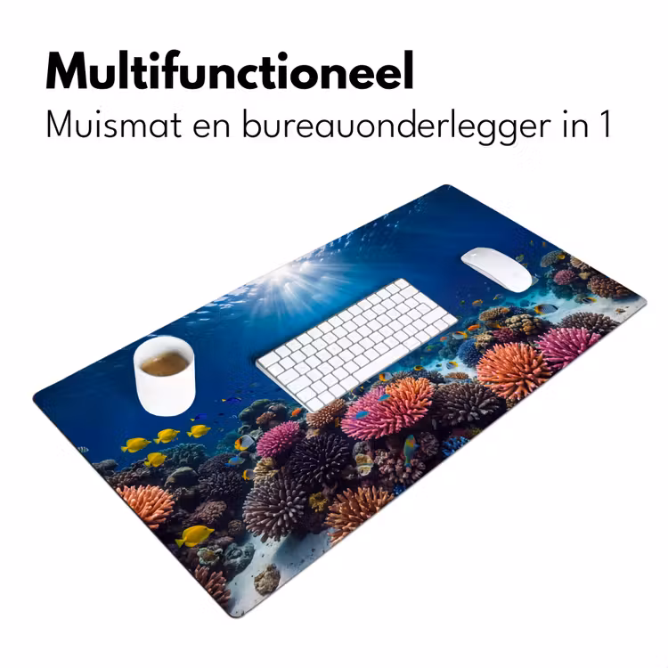 Bureau onderlegger - Schildpad - Koraalrif - Oceaan - Dieren - Blauw — 7