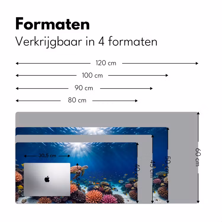 Bureau onderlegger - Schildpad - Koraalrif - Oceaan - Dieren - Blauw — 8