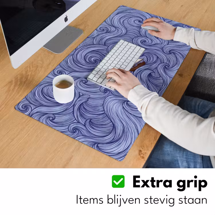 Bureau onderlegger - Schip - Golven - Zee - Illustratie - Blauw — 6