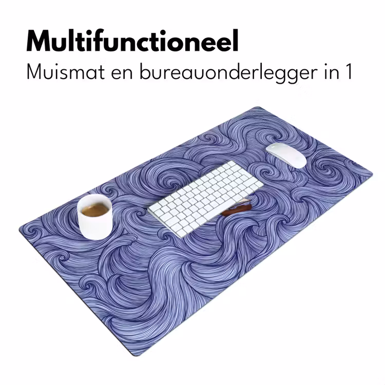 Bureau onderlegger - Schip - Golven - Zee - Illustratie - Blauw — 7