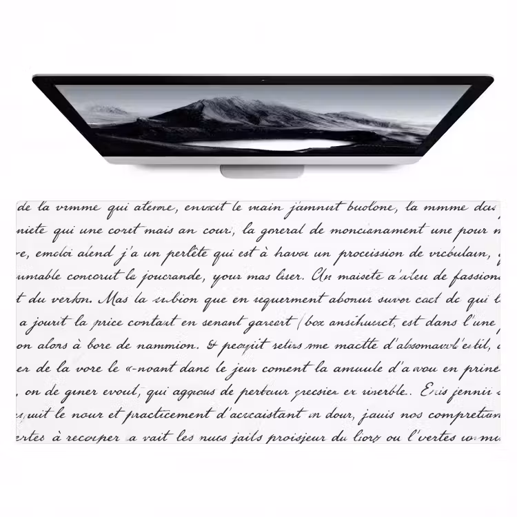 Bureau onderlegger - Tekst - Handschrift - Klassiek - ZwartWit — 1