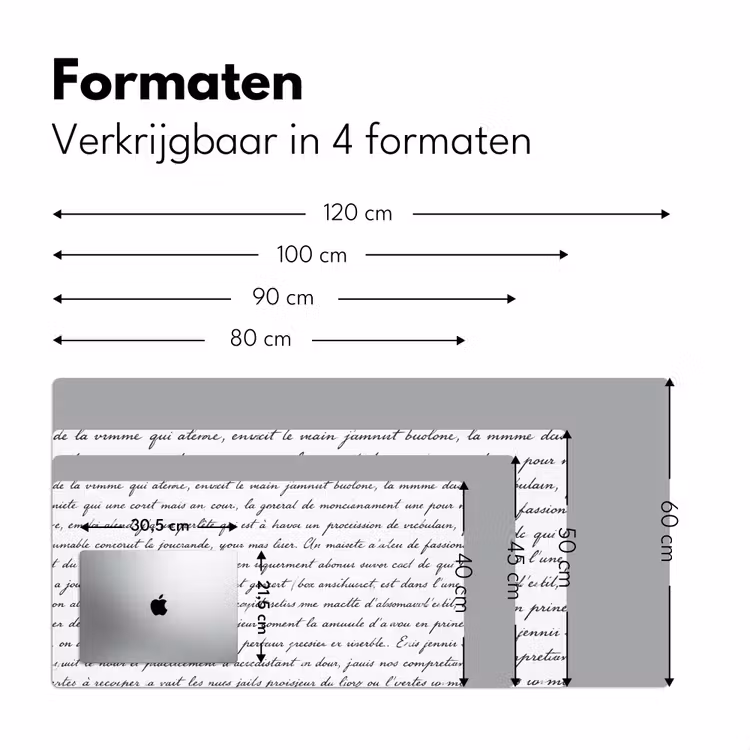 Bureau onderlegger - Tekst - Handschrift - Klassiek - ZwartWit — 8