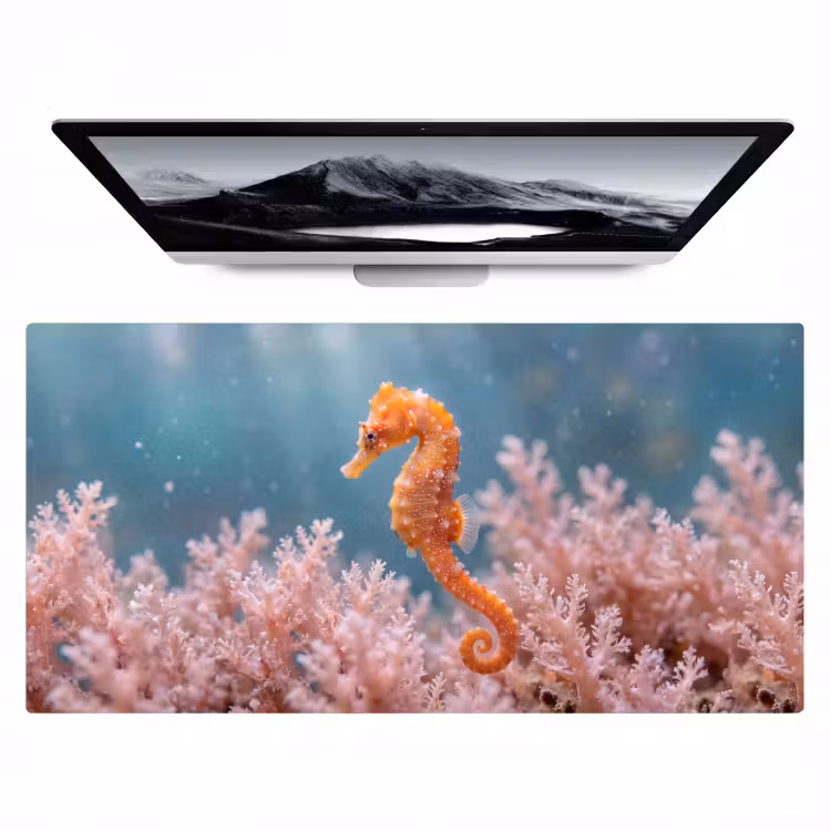 Bureau onderlegger - Vis - Koraal - Oceaan - Macro - Oranje — 1