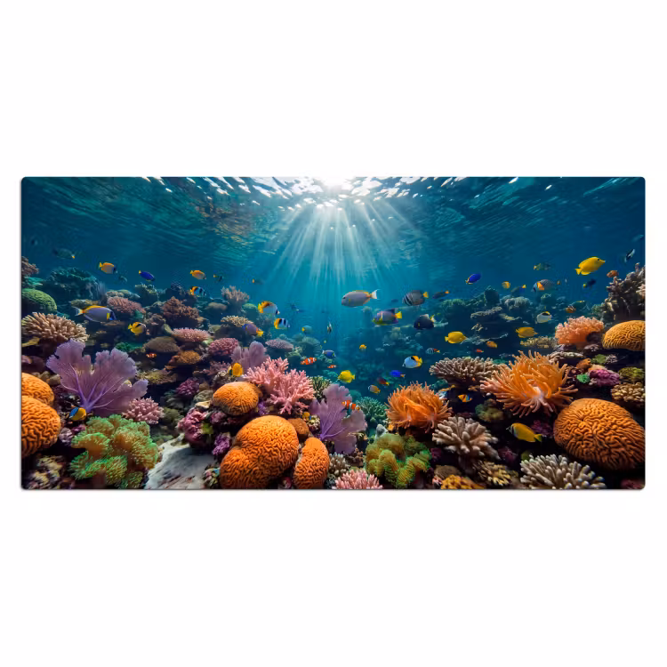 Bureau onderlegger - Vis - Koraal - Oceaan - Natuur - Kleurrijk — 2