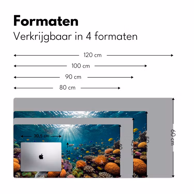 Bureau onderlegger - Vis - Koraal - Oceaan - Natuur - Kleurrijk — 8