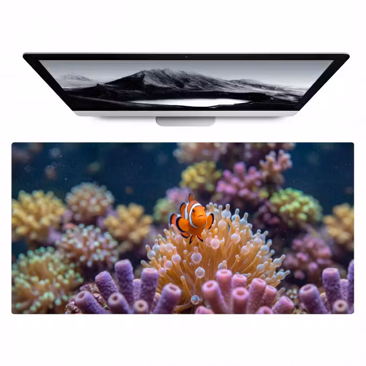 Bureau onderlegger - Vis - Koraal - Onderwater - Oranje - Dieren — 1
