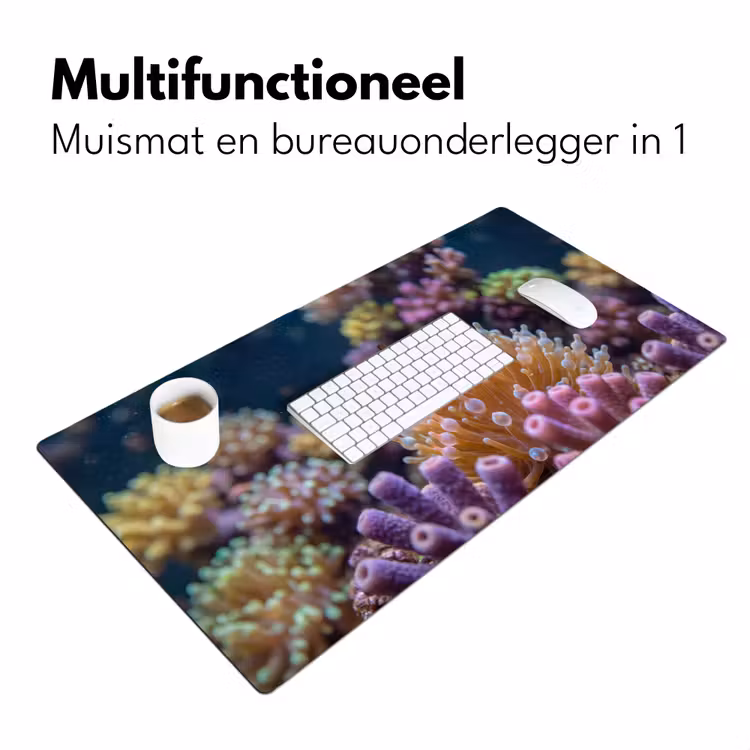 Bureau onderlegger - Vis - Koraal - Onderwater - Oranje - Dieren — 7