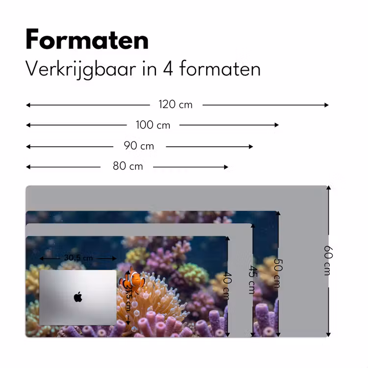 Bureau onderlegger - Vis - Koraal - Onderwater - Oranje - Dieren — 8