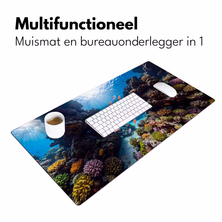 Bureau onderlegger - Vis - Koraalrif - Onderwater - Levendig - Blauw — 7