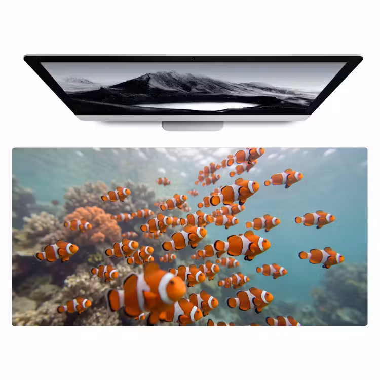 Bureau onderlegger - Vis - School - Onderwater - Dieren - Oranje — 1