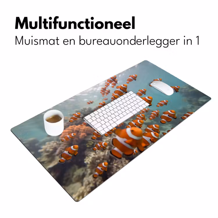 Bureau onderlegger - Vis - School - Onderwater - Dieren - Oranje — 7