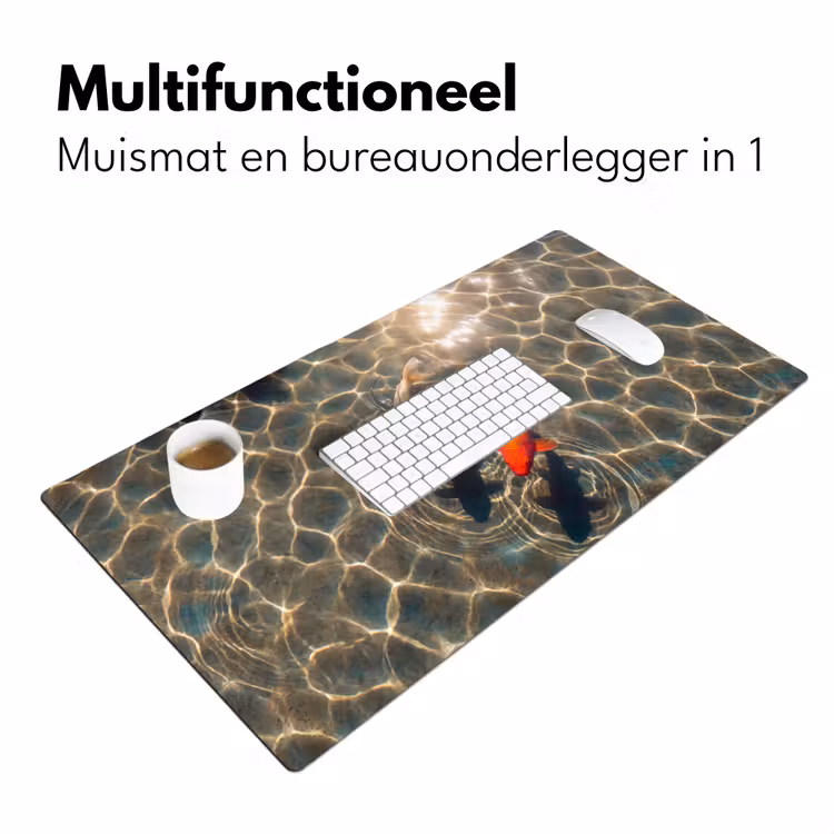 Bureau onderlegger - Vis - Water - Dieren - Oranje - Goud — 7