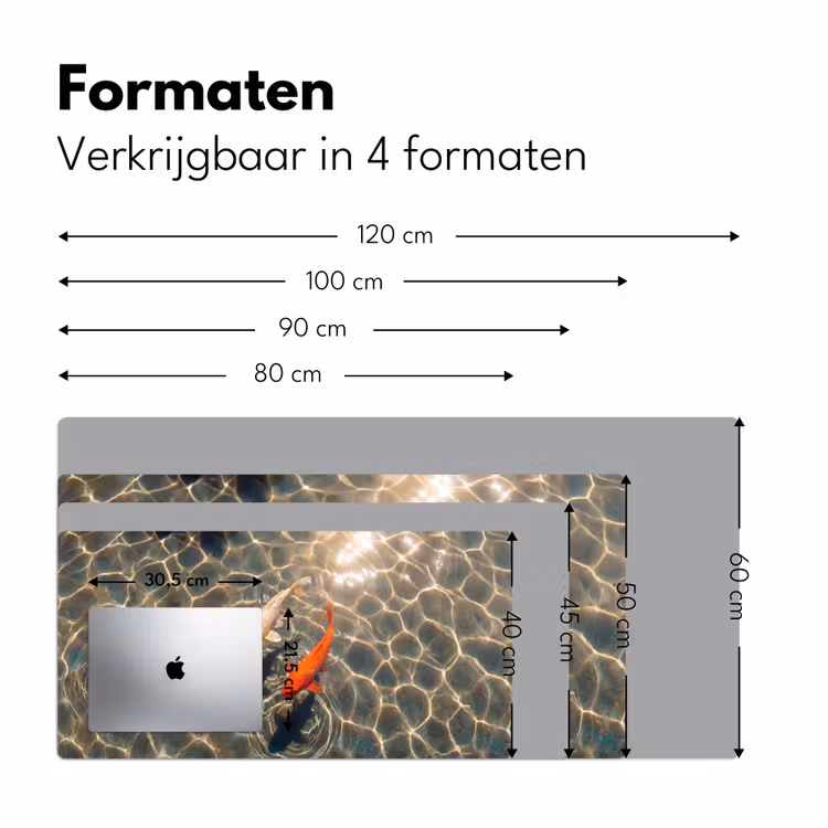 Bureau onderlegger - Vis - Water - Dieren - Oranje - Goud — 8
