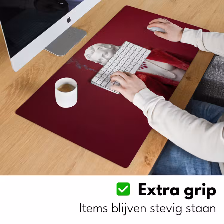 Bureau onderlegger - Vrouw - Bontjas - Mode - Klassiek - Rood — 6