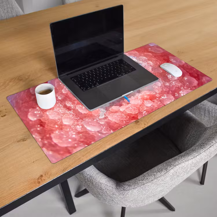 Bureau onderlegger - Vrouw - Drank - Zomer - Roze - Blauw — 3