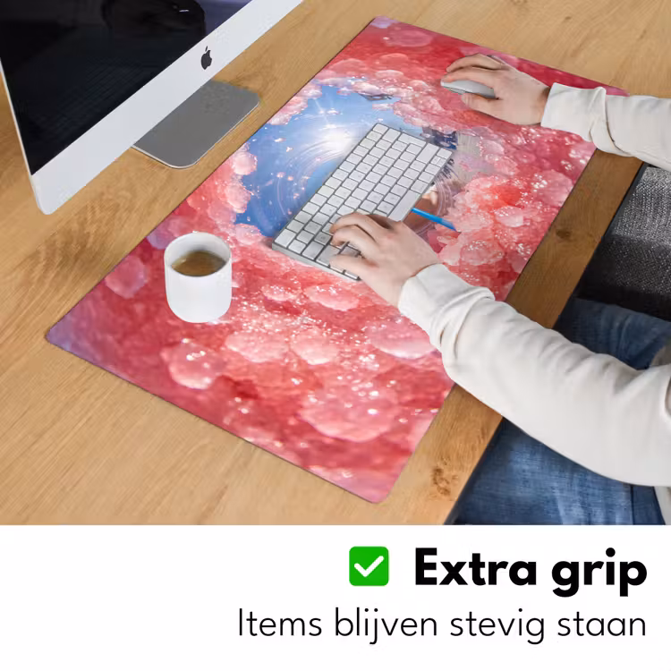 Bureau onderlegger - Vrouw - Drank - Zomer - Roze - Blauw — 6
