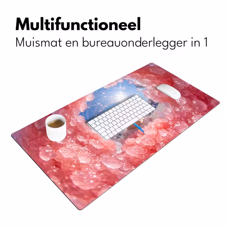 Bureau onderlegger - Vrouw - Drank - Zomer - Roze - Blauw — 7