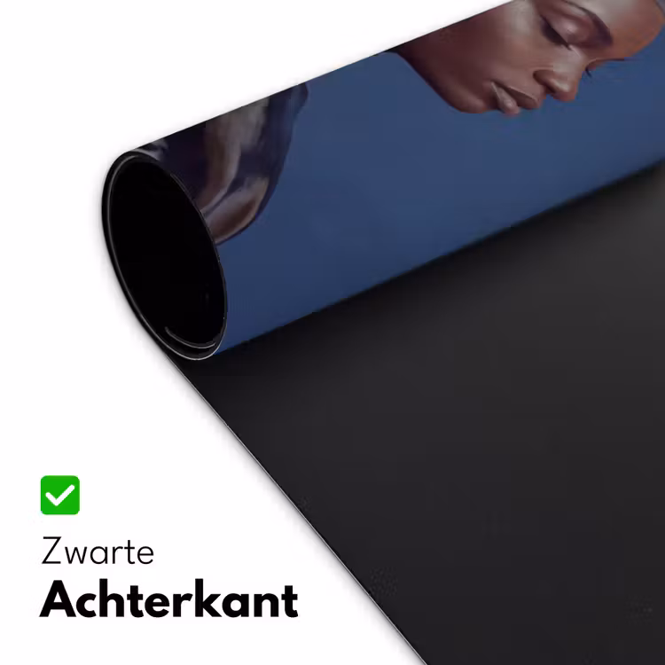Bureau onderlegger - Vrouw - Goudvis - Hoofd - Abstract - Blauw — 5