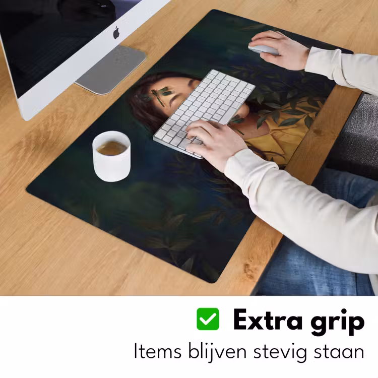 Bureau onderlegger - Vrouw - Insecten - Natuur - Portret - Groen — 6