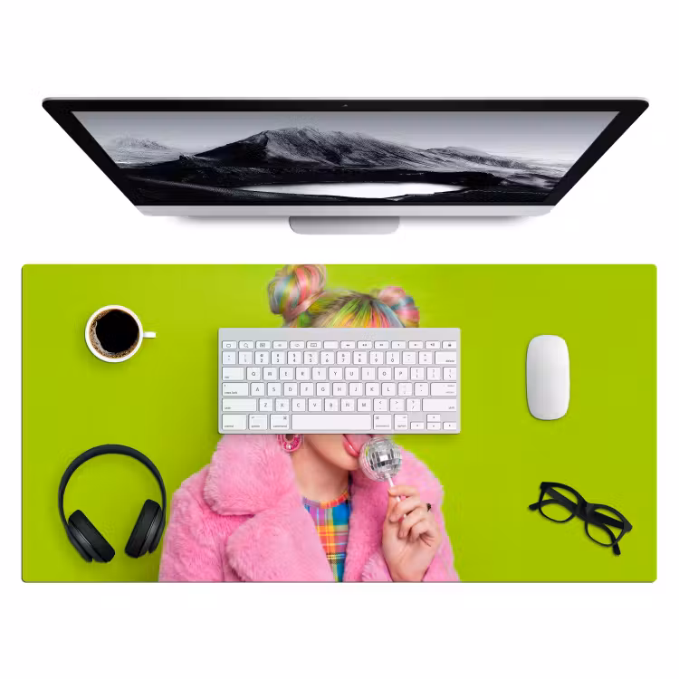Bureau onderlegger - Vrouw - Kleurrijk haar - Pop art - Modern - Levendig — 4
