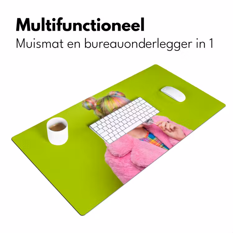 Bureau onderlegger - Vrouw - Kleurrijk haar - Pop art - Modern - Levendig — 7