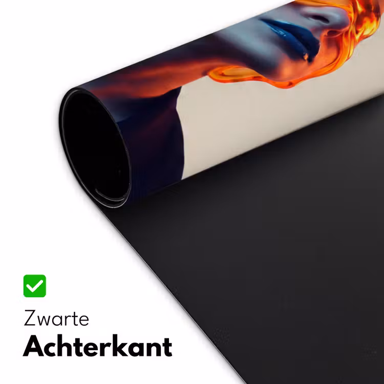 Bureau onderlegger - Vrouw - Oranje - Abstract - Modern - Kleurrijk — 5