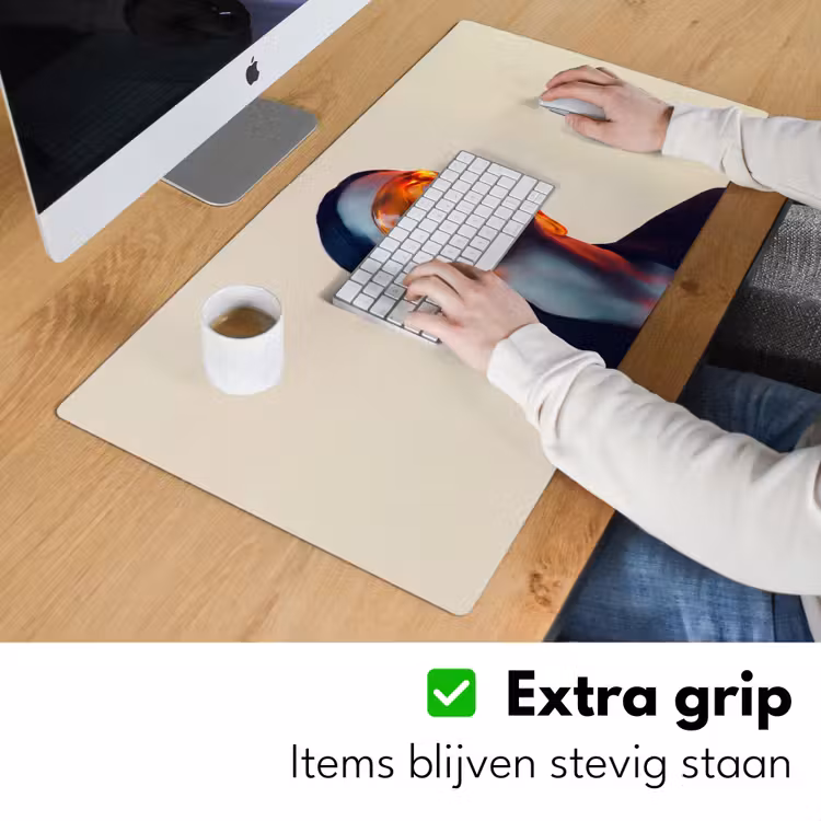 Bureau onderlegger - Vrouw - Oranje - Abstract - Modern - Kleurrijk — 6