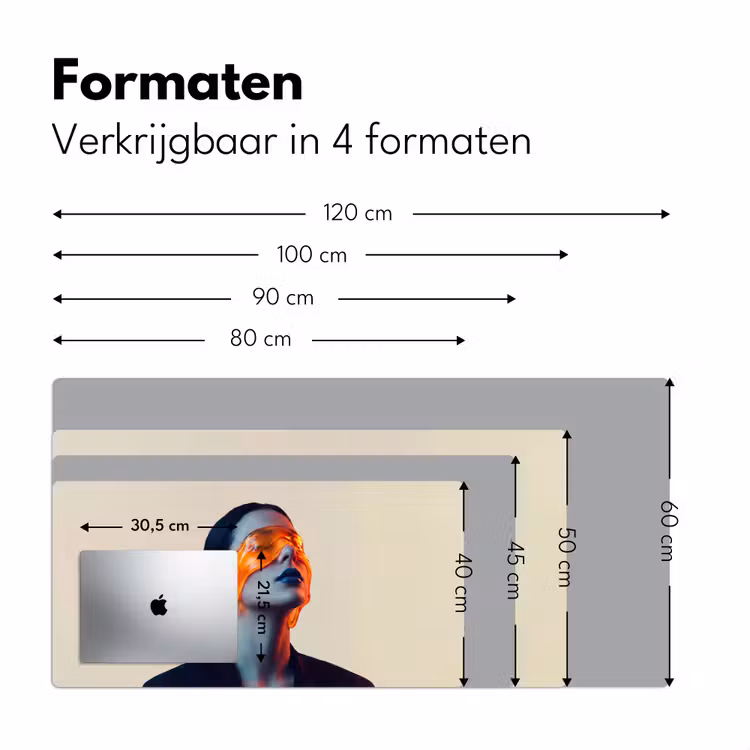 Bureau onderlegger - Vrouw - Oranje - Abstract - Modern - Kleurrijk — 8