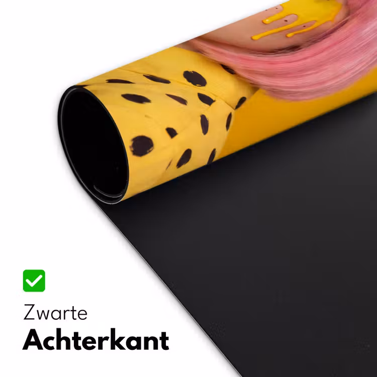 Bureau onderlegger - Vrouw - Portret - Abstract - Kleurrijk - Geel — 5