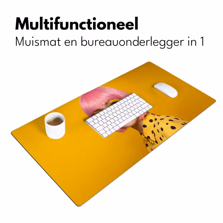 Bureau onderlegger - Vrouw - Portret - Abstract - Kleurrijk - Geel — 7