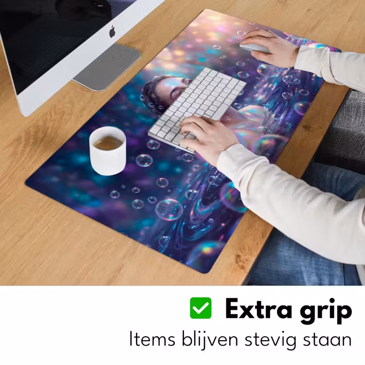 Bureau onderlegger - Vrouw - Water - Portret - Kleurrijk - Modern — 6