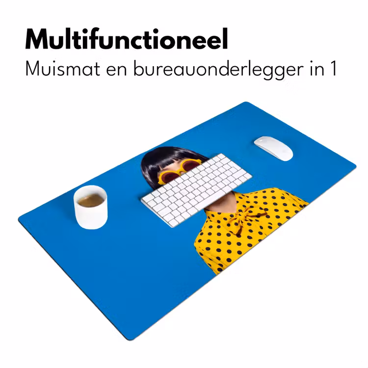 Bureau onderlegger - Vrouw - Zonnebril - Pop Art - Portret - Geel — 7