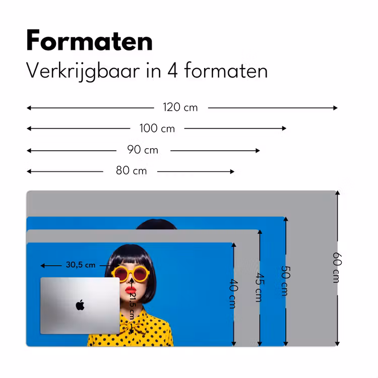 Bureau onderlegger - Vrouw - Zonnebril - Pop Art - Portret - Geel — 8