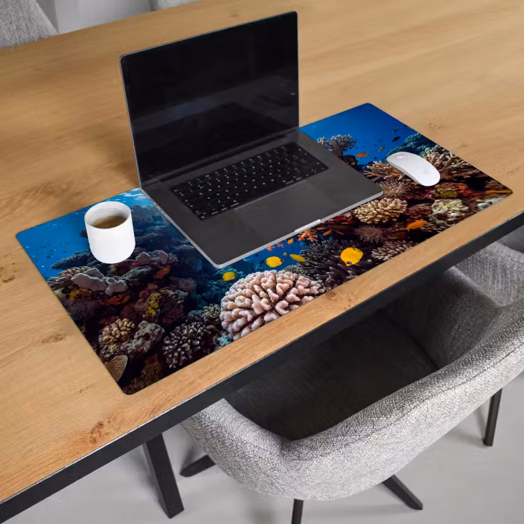Bureau onderlegger - Zee - Koraalrif - Natuur - Levendig - Blauw — 3