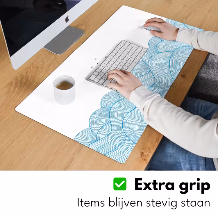 Bureau onderlegger - Zeilboot - Golven - Zee - Illustratie - Blauw — 6