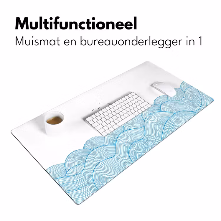 Bureau onderlegger - Zeilboot - Golven - Zee - Illustratie - Blauw — 7