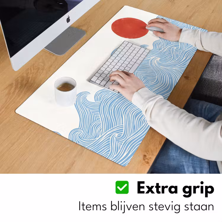 Bureau onderlegger - Zon - Golven - Oceaan - Abstract - Rood — 6