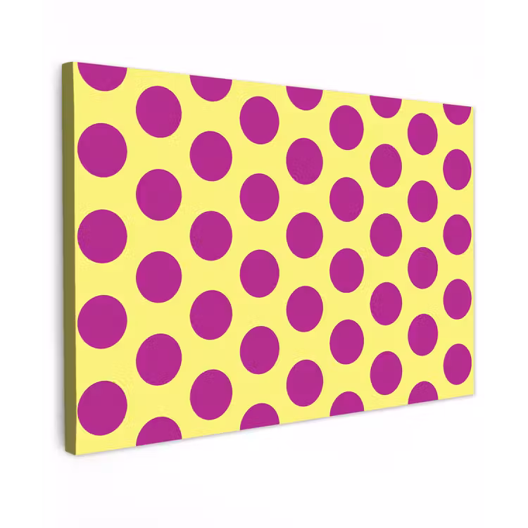 Canvas schilderij - Dots - Klassiek - Geel — 1