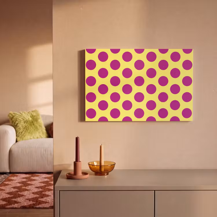 Canvas schilderij - Dots - Klassiek - Geel — 2