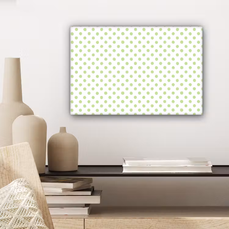 Canvas schilderij - Dots - Klassiek - Groen — 5