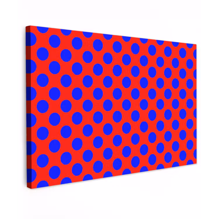 Canvas schilderij - Dots - Klassiek - Rood — 1