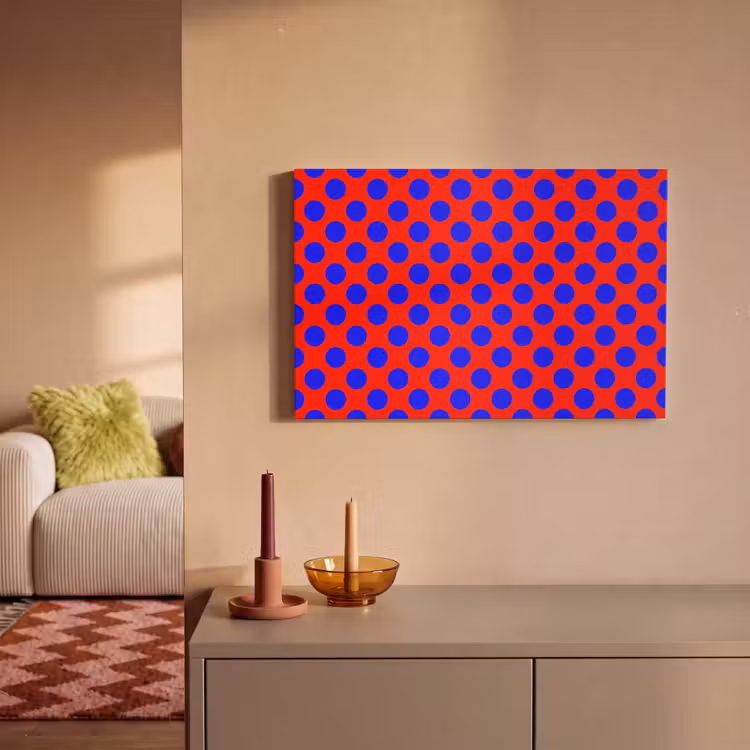 Canvas schilderij - Dots - Klassiek - Rood — 2