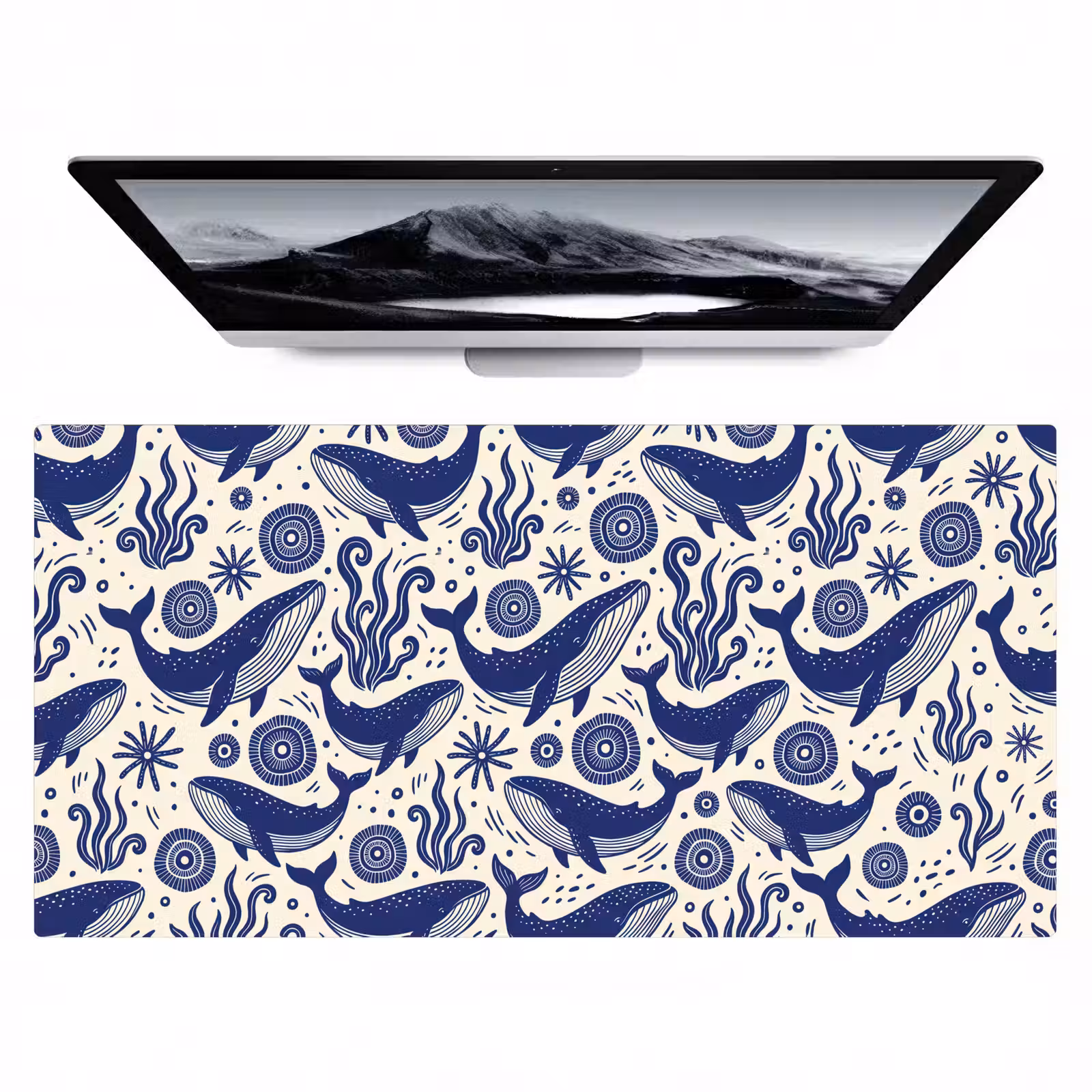 Bureau onderlegger - Walvis - Onderwater - Dieren - Abstract - Blauw — 1
