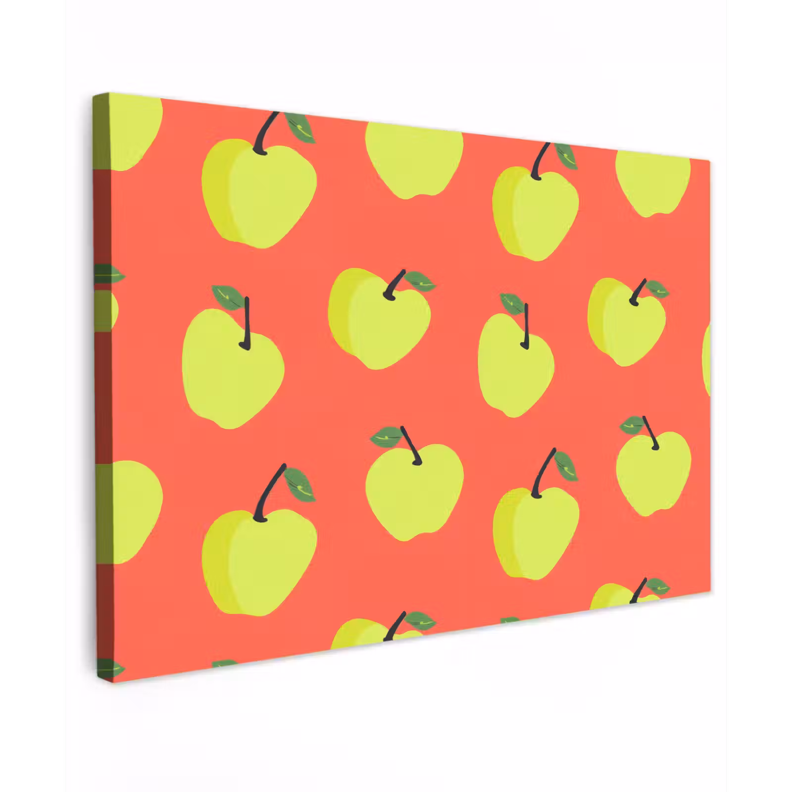 Canvas schilderij - Appels - Modern - Groen — 1