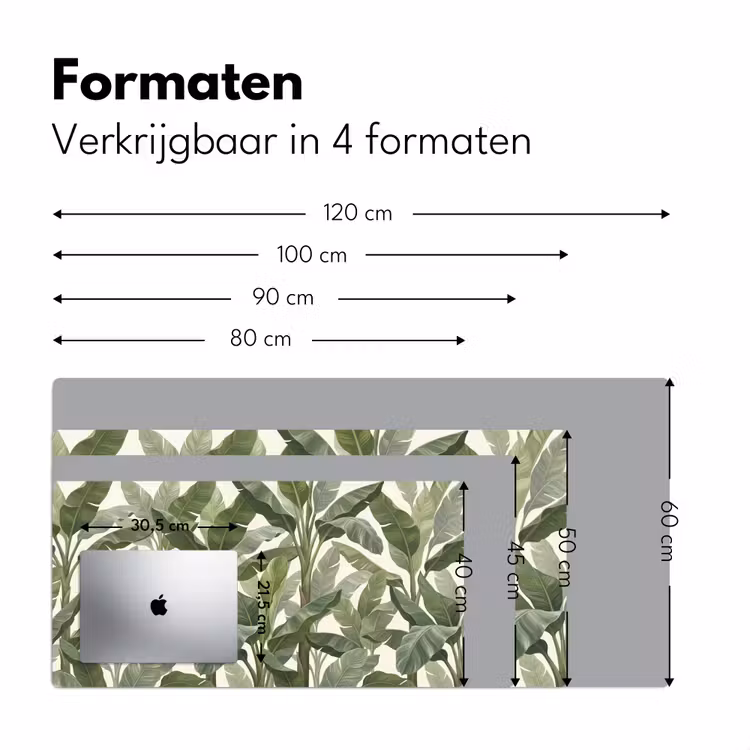Bureau onderlegger - Planten - Bladeren - Tropisch - Groen — 8