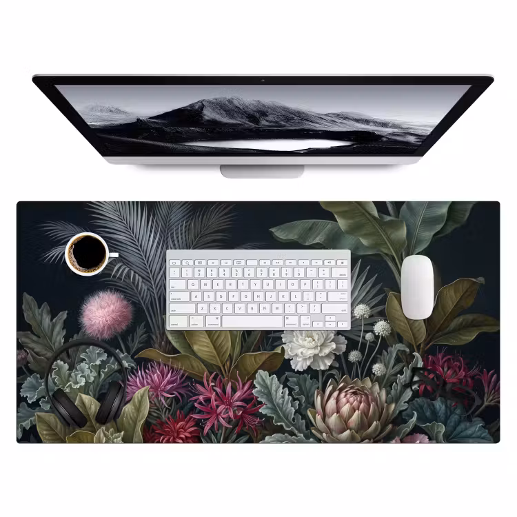Bureau onderlegger - Planten - Tropisch - Botanisch - Donker - Groen — 4