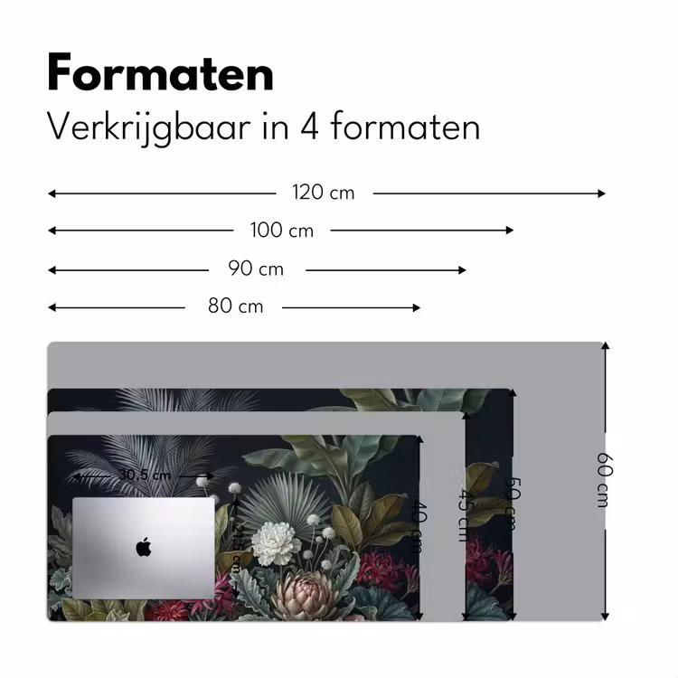 Bureau onderlegger - Planten - Tropisch - Botanisch - Donker - Groen — 8