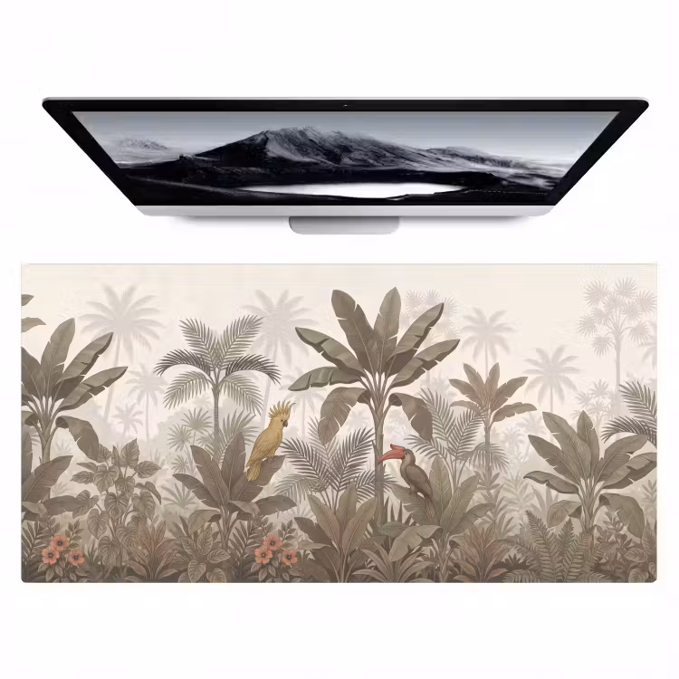 Bureau onderlegger - Vogel - Jungle - Tropisch - Illustratie - Groen — 1