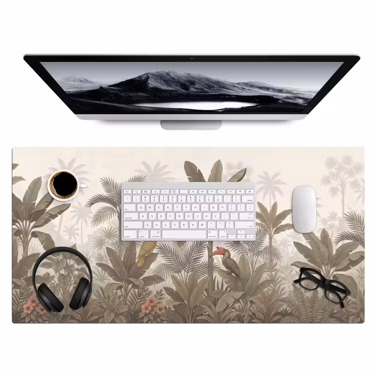 Bureau onderlegger - Vogel - Jungle - Tropisch - Illustratie - Groen — 4