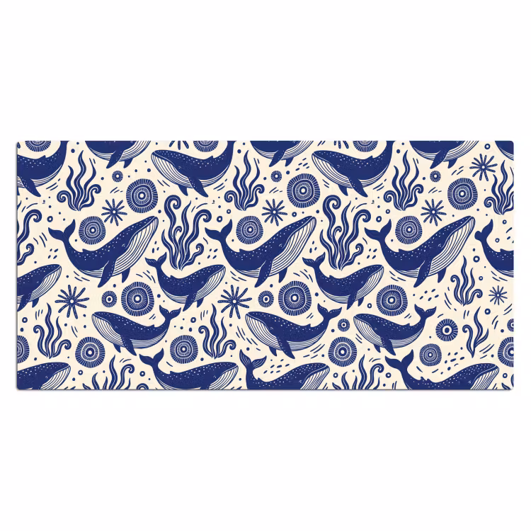 Bureau onderlegger - Walvis - Onderwater - Dieren - Abstract - Blauw — 2